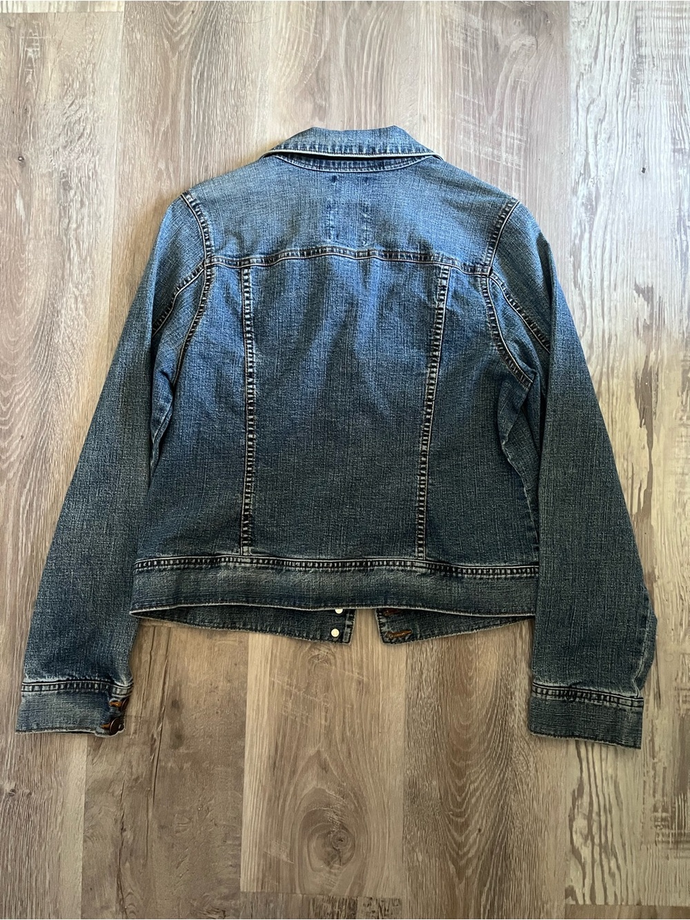 Old Navy Blue Denim Jacket with Button Front - Picture 2 of 2